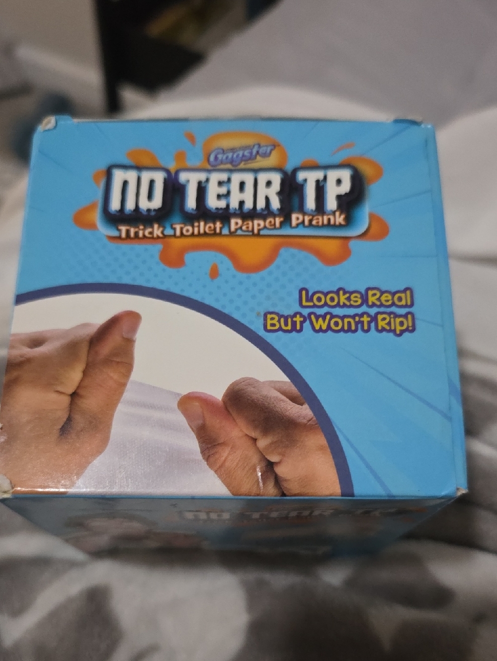 No Tear TP Trick Toilet Paper Prank - Blue